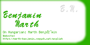 benjamin marth business card